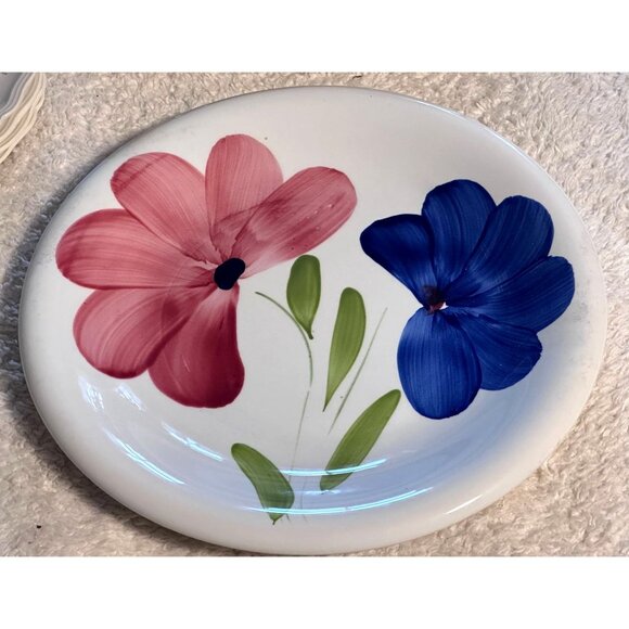 Primula Salad Plate Dessert A Mano Ceramic Daisy Replacement Four Made in Italy - Picture 4 of 9